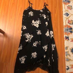 BB Dakota Black Floral Midi Dress